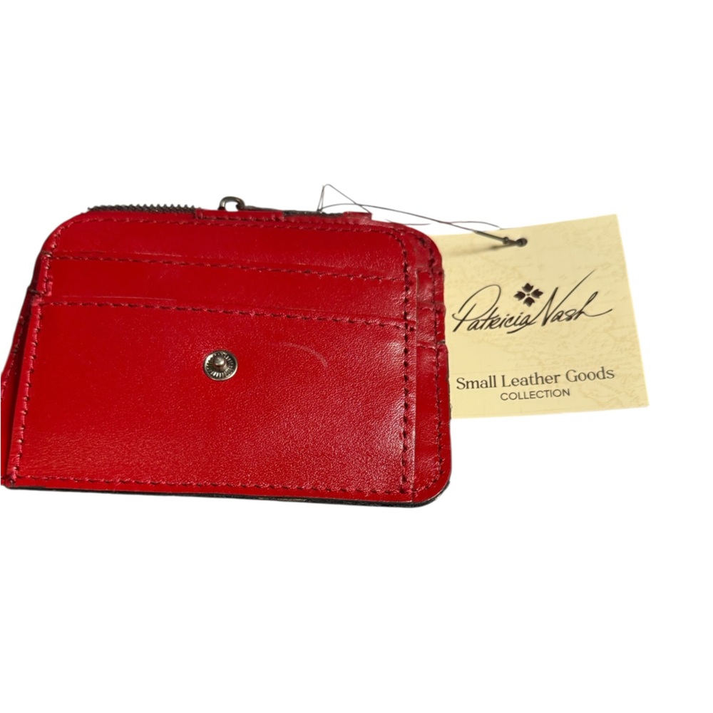 Patricia Nash Red Leather Card Holder - Picture 4 of 4